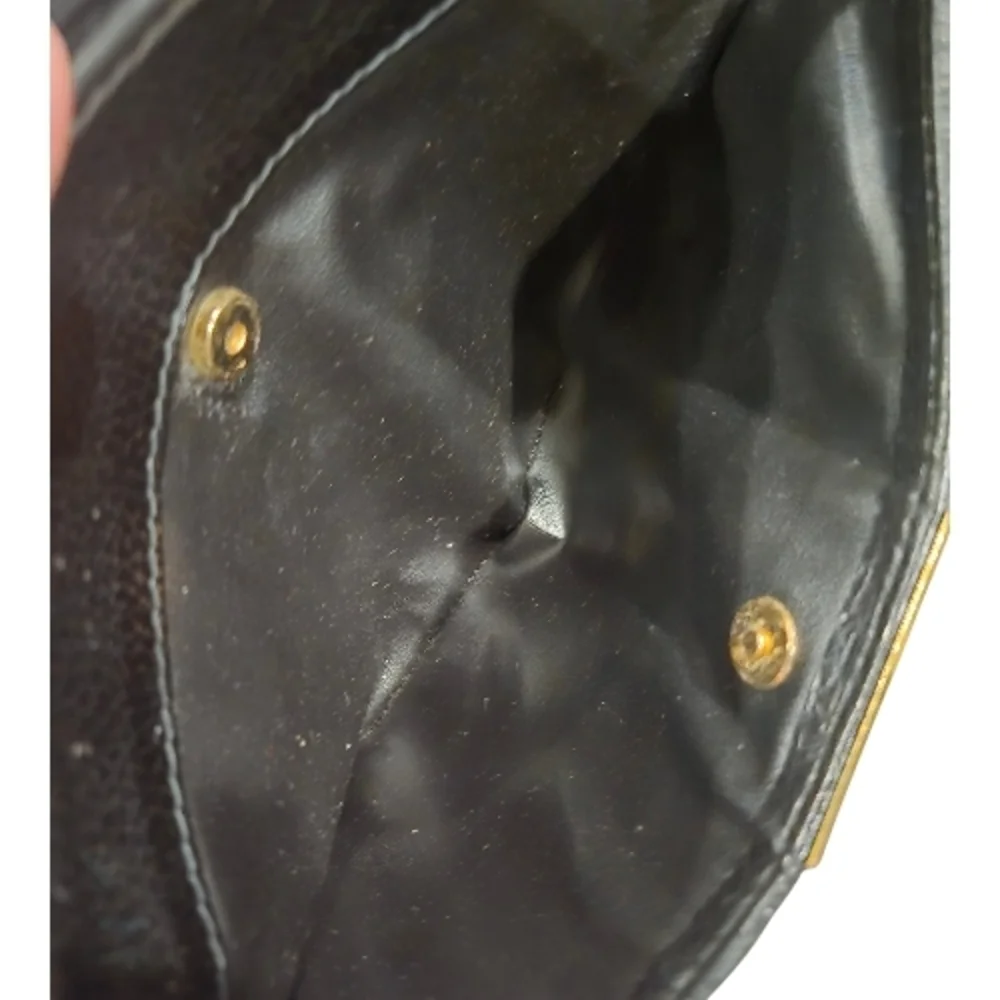 Nina Ricci Vintage Black Leather Clutch